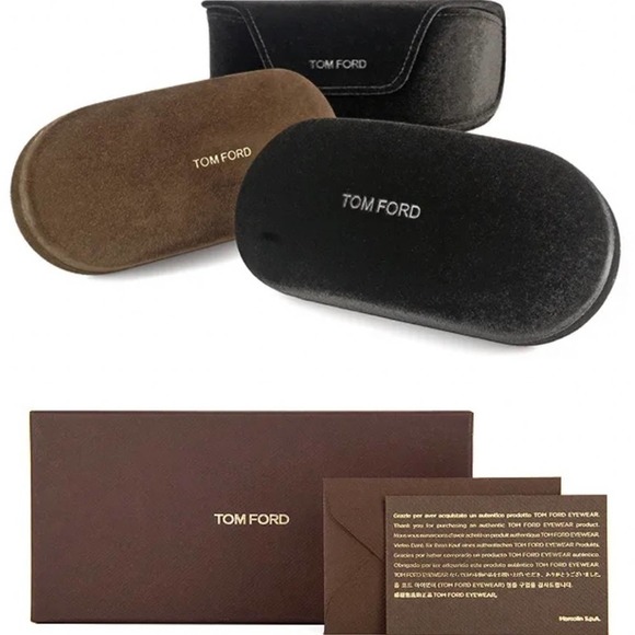 New! Tom Ford Caleb Sunglasses TF813 03C Unisex Rectangle Titanium Authentic - Picture 11 of 11